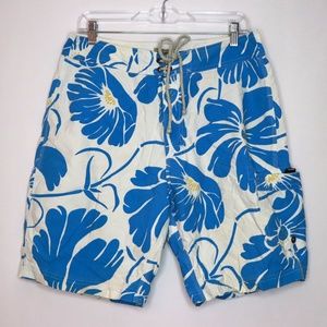 [3 for $15] J. Crew The Original Longboard Floral Board Shorts Retro Vintage VTG